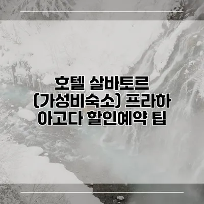 호텔 살바토르 (가성비숙소) 프라하 아고다 할인예약 팁