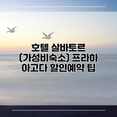 호텔 살바토르 (가성비숙소) 프라하 아고다 할인예약 팁