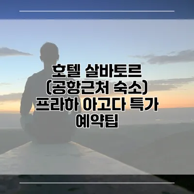 호텔 살바토르 (공항근처 숙소) 프라하 아고다 특가 예약팁