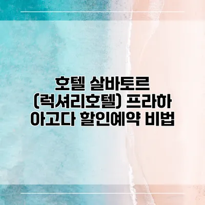 호텔 살바토르 (럭셔리호텔) 프라하 아고다 할인예약 비법