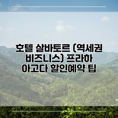 호텔 살바토르 (역세권 비즈니스) 프라하 아고다 할인예약 팁