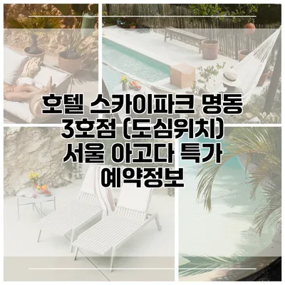 호텔 스카이파크 명동 3호점 (도심위치) 서울 아고다 특가 예약정보