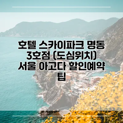 호텔 스카이파크 명동 3호점 (도심위치) 서울 아고다 할인예약 팁