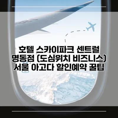 호텔 스카이파크 센트럴 명동점 (도심위치 비즈니스) 서울 아고다 할인예약 꿀팁