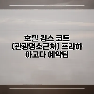 호텔 킹스 코트 (관광명소근처) 프라하 아고다 예약팁