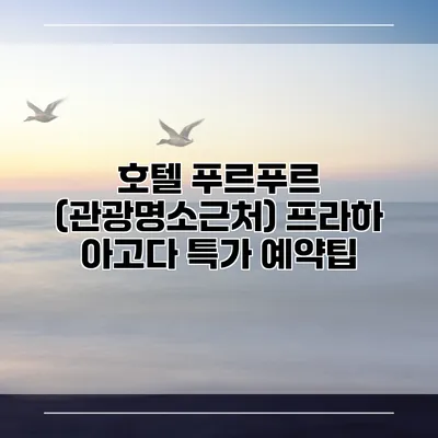 호텔 푸르푸르 (관광명소근처) 프라하 아고다 특가 예약팁