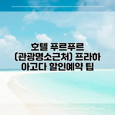 호텔 푸르푸르 (관광명소근처) 프라하 아고다 할인예약 팁