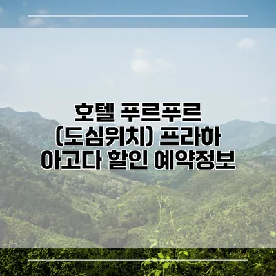 호텔 푸르푸르 (도심위치) 프라하 아고다 할인 예약정보