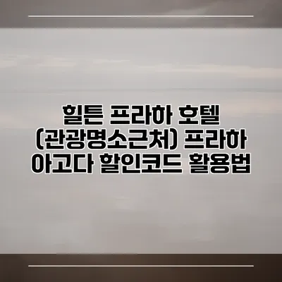 힐튼 프라하 호텔 (관광명소근처) 프라하 아고다 할인코드 활용법