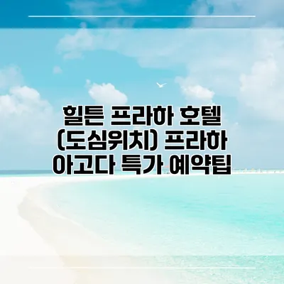힐튼 프라하 호텔 (도심위치) 프라하 아고다 특가 예약팁