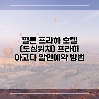 힐튼 프라하 호텔 (도심위치) 프라하 아고다 할인예약 방법