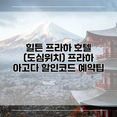 힐튼 프라하 호텔 (도심위치) 프라하 아고다 할인코드 예약팁